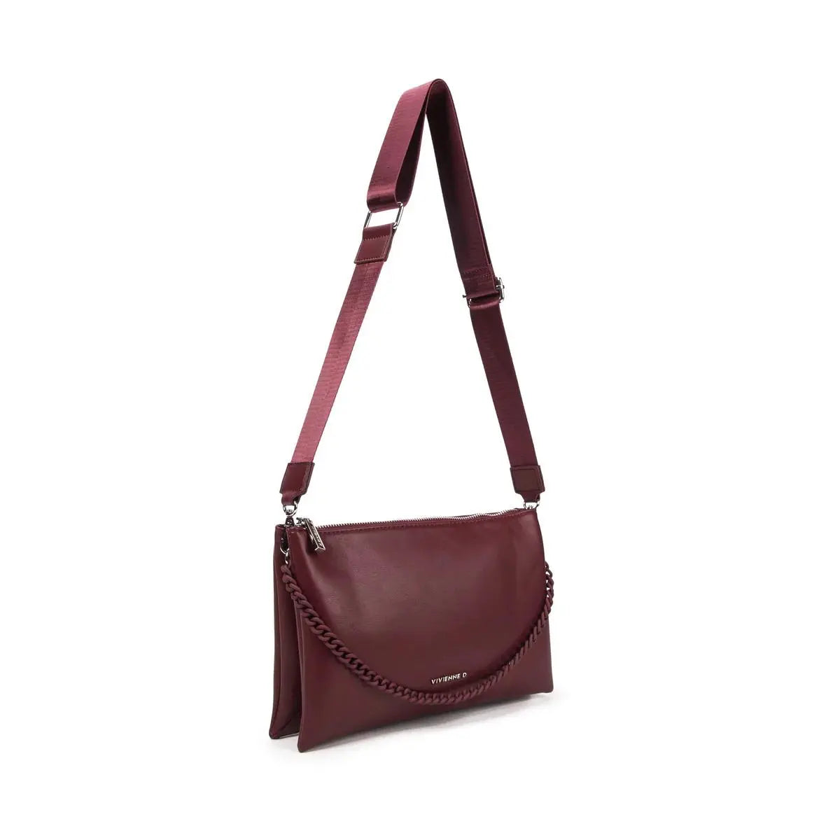 borsa a tracolla bordeaux firmata vivienne d, un accessorio perfetto per per la stagione autunnale