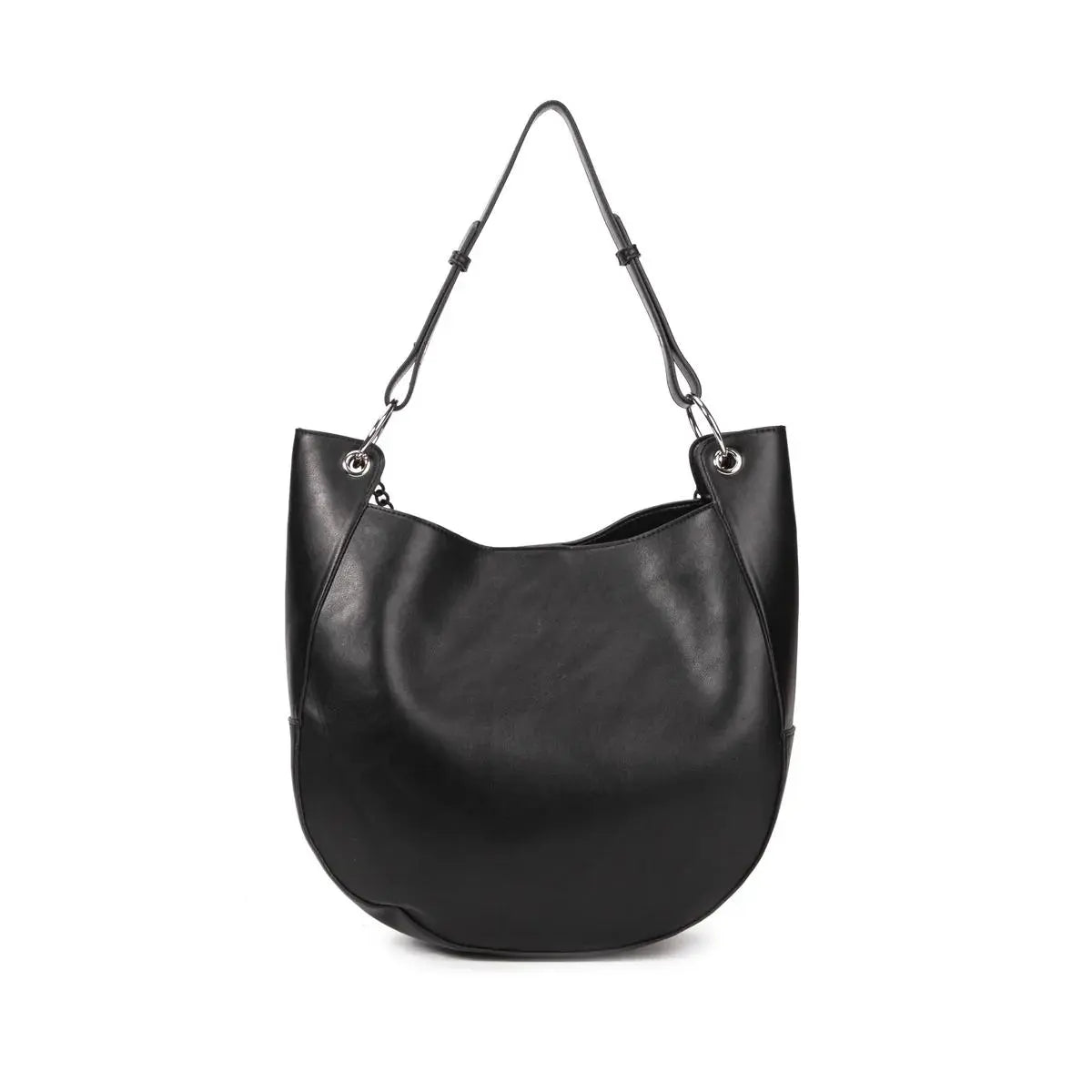borsa nera hobo ecopelle, un accessorio perfetto per la vita di tutti i giorni in quanto capiente