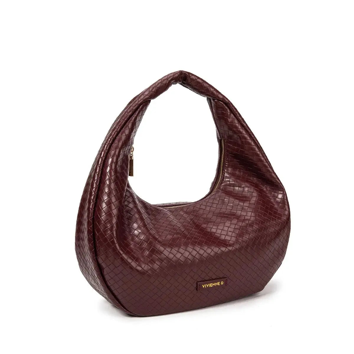 borsa semiluna intrecciata, morbida, capiente e funzionale