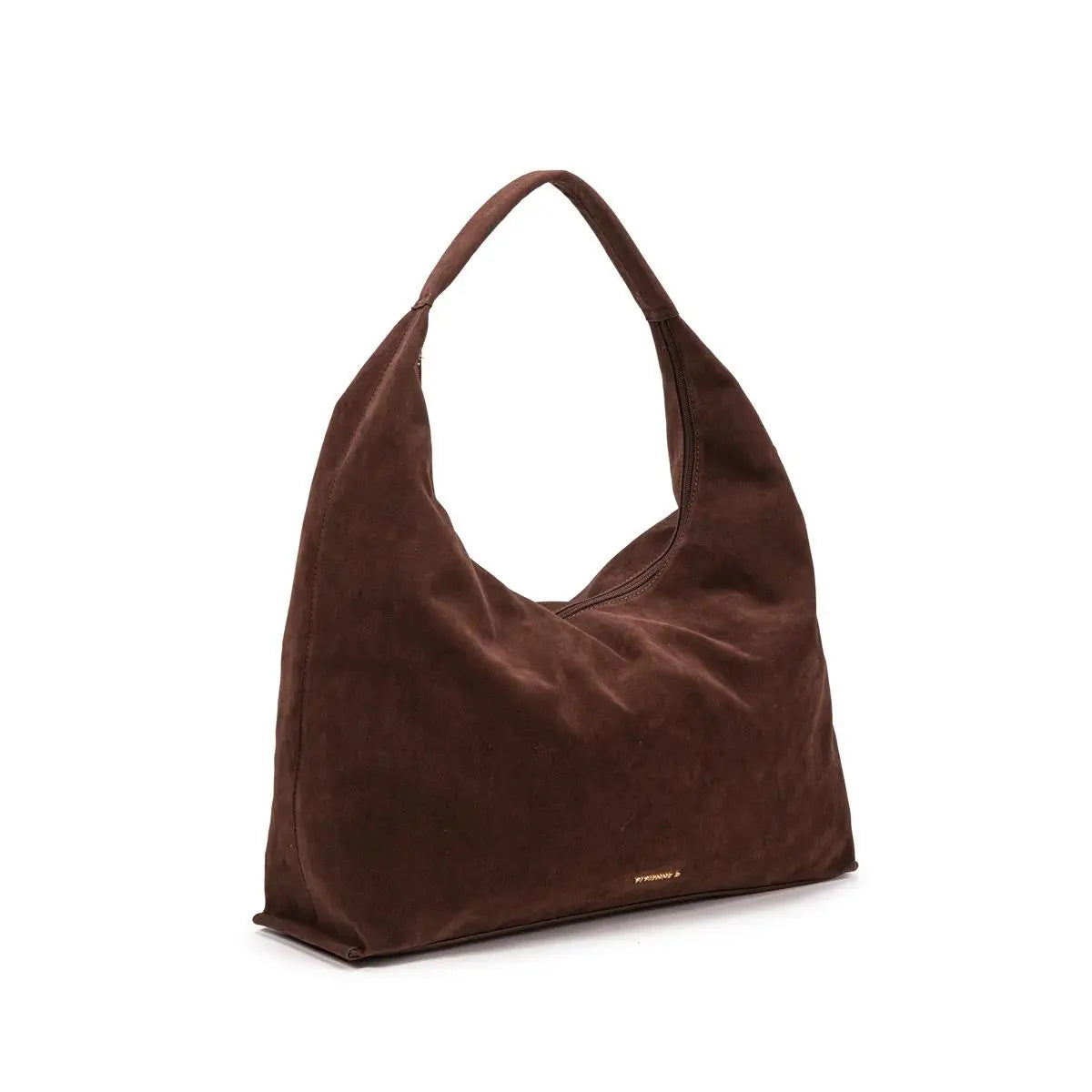 borsa hobo camoscio colore testa di moro firmata vivienne d