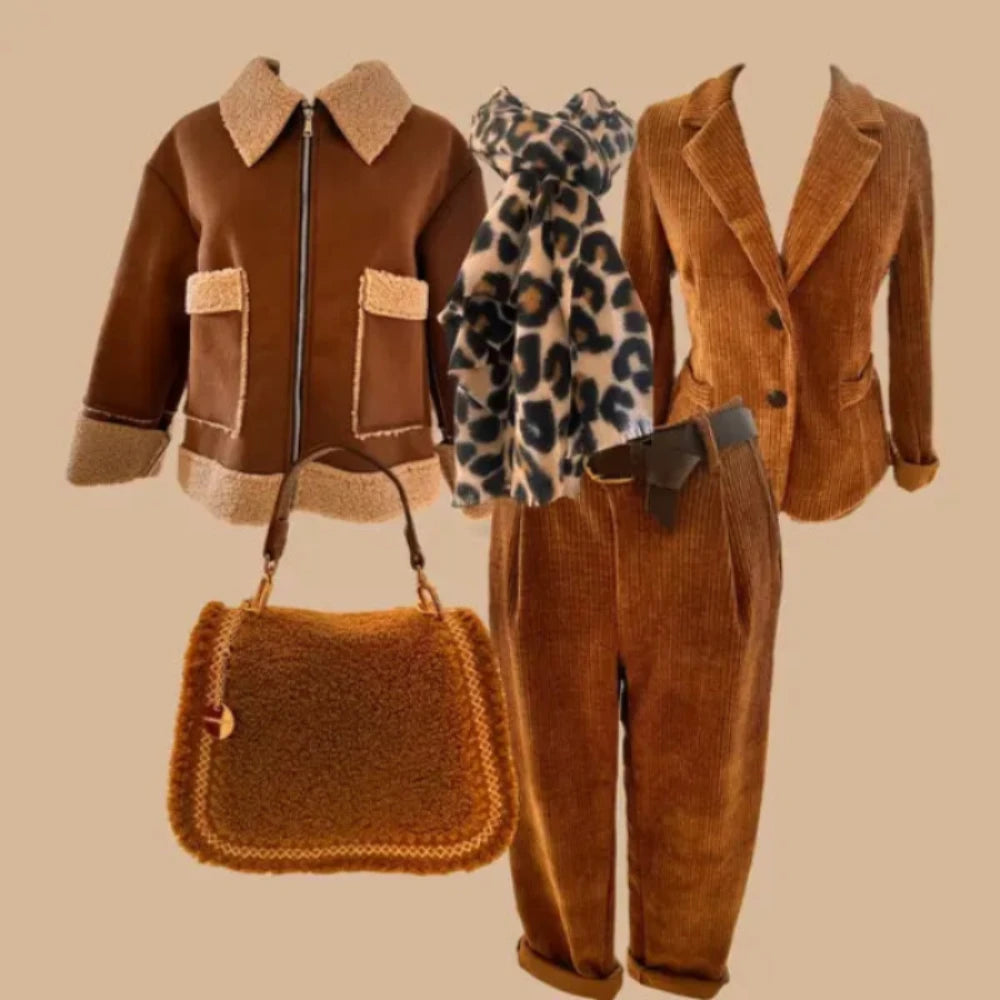 un perfetto outfit di velluto comodo per una giornata in ufficio oppure un aperitivo con amiche