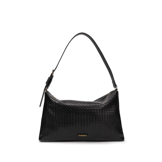 Borsa a spalla intrecciata vivienne d con tracolla regolabile e chiusura a zip. Una borsa che si adata per ogni outfit, da quello più elegante la sera a quello più casual per una giornata in ufficio