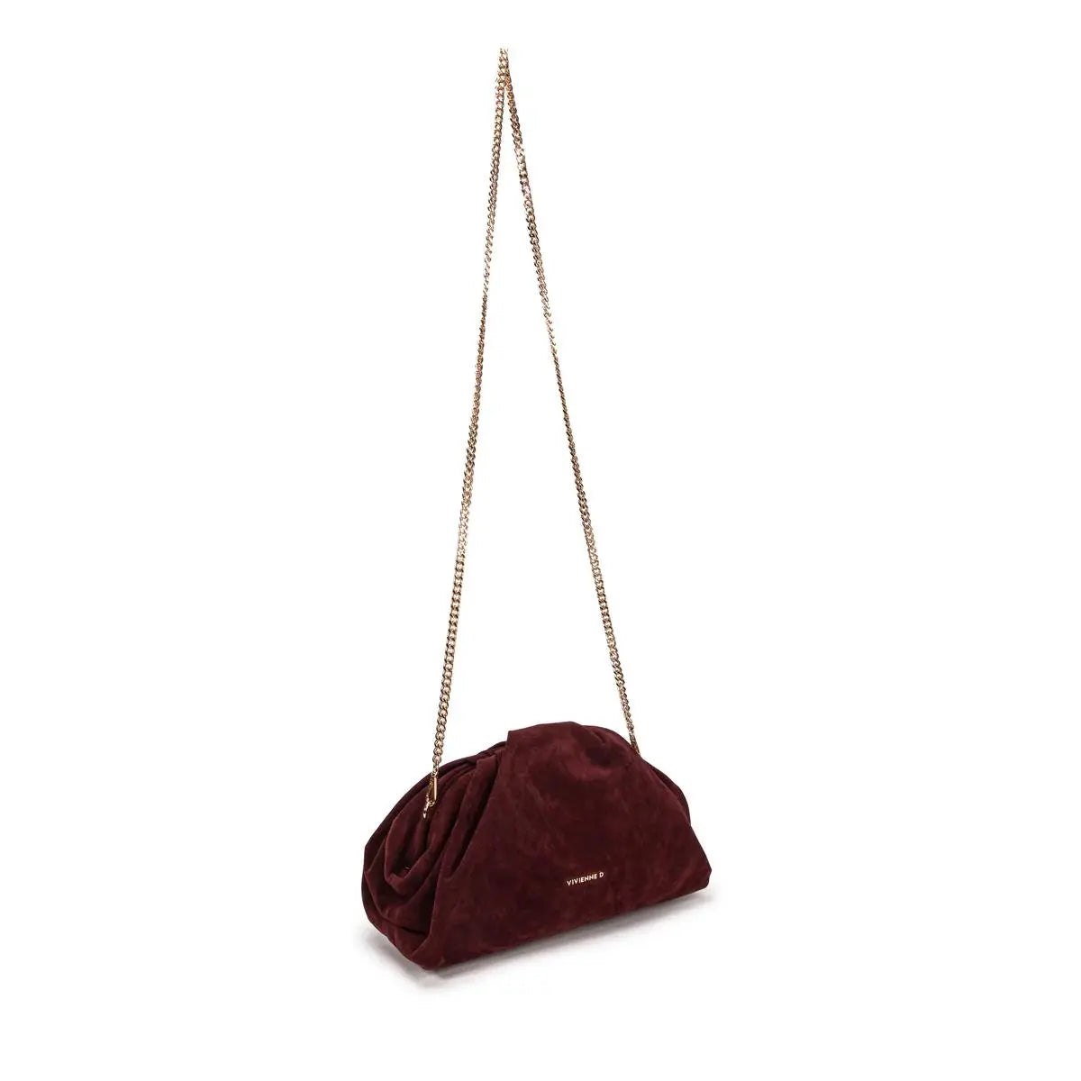 clutch in velluto color bordeaux, un accessorio perfetto per una cena tra amiche