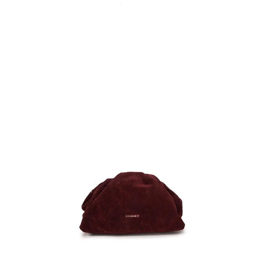 clutch in velluto color bordeaux firmata vivienne d