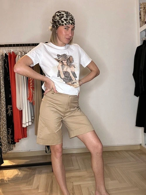 t-shirt di cotone a manica corta 