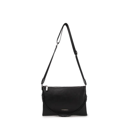 borsa a tracolla nera con tracolla regolabile