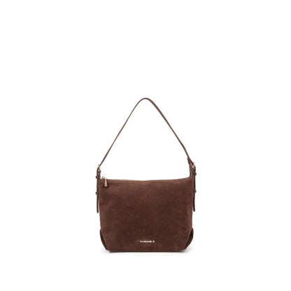 borsa a spalla scamosciata color testa di moro firmata vivienne d