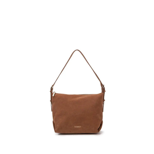 Borsa a spalla scamosciata colore beige firmata vivivenne d