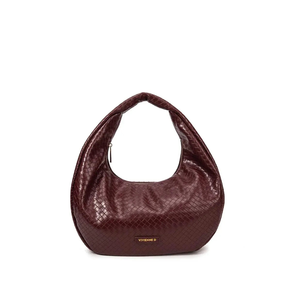 borsa hobo a semiluna intrecciata vivienne d