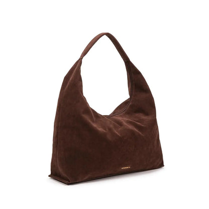 borsa hobo camoscio colore testa di moro firmata vivienne d