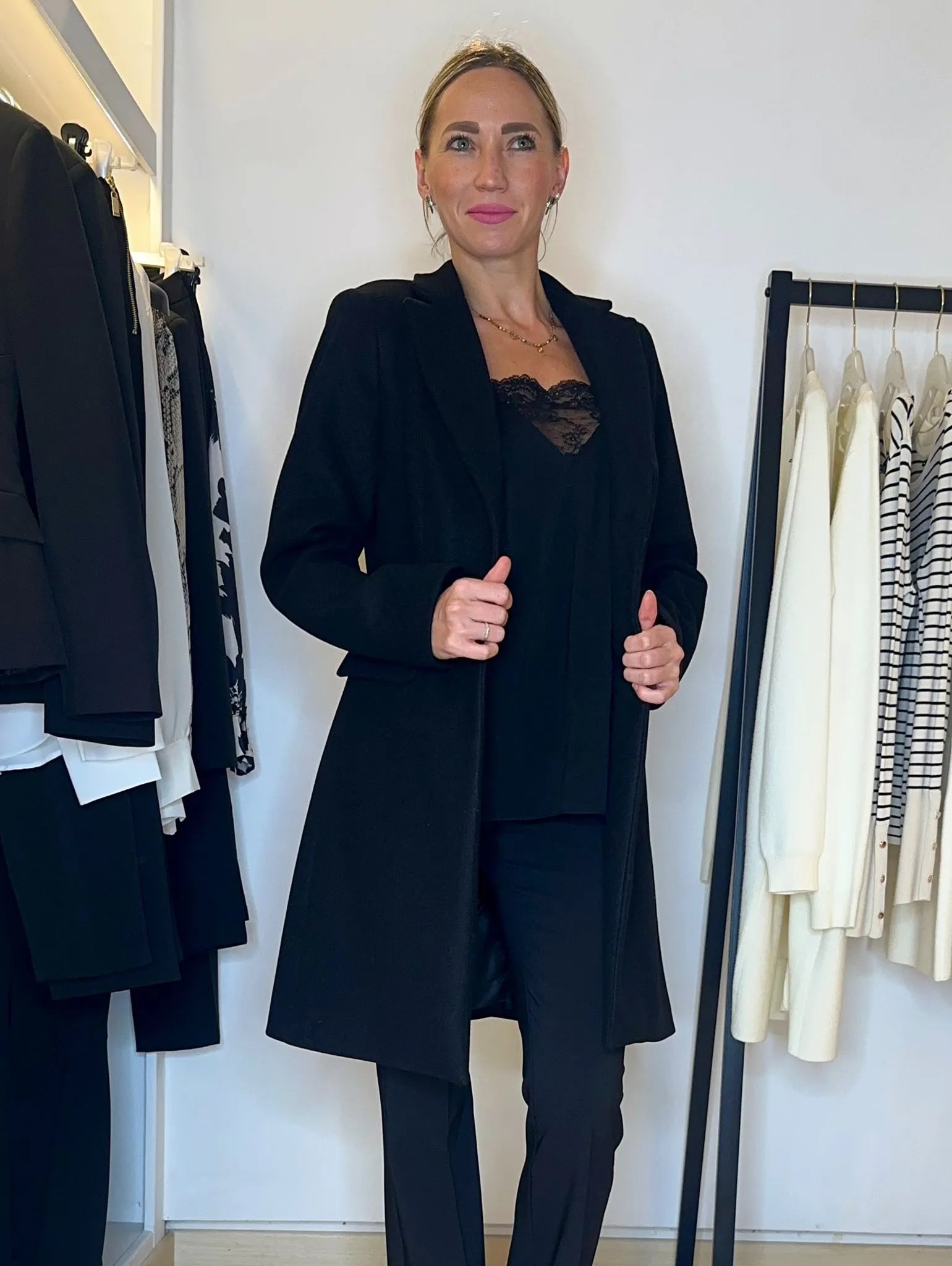 cappotto, nero, baronetto, vicino a me