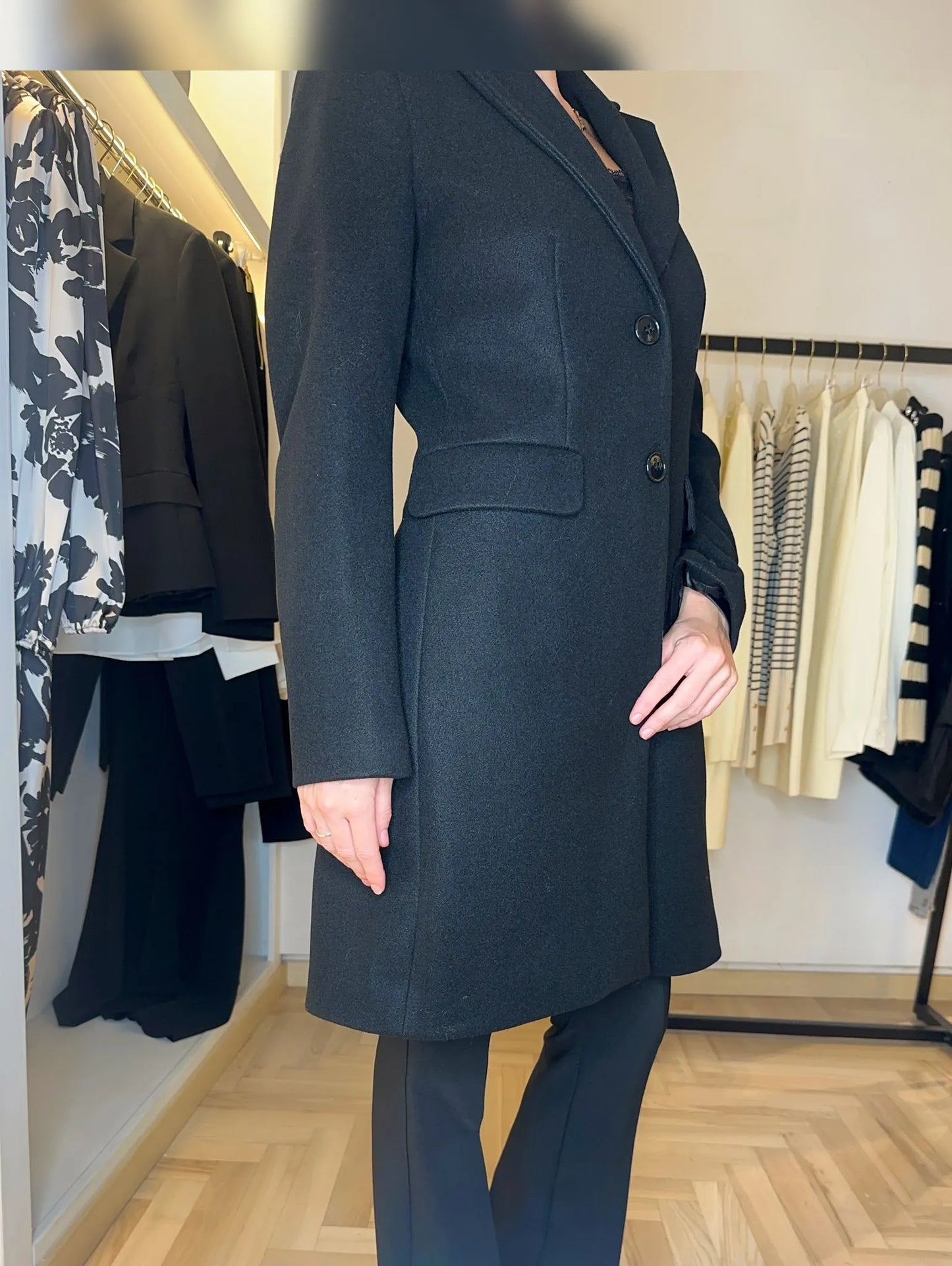 Cappotto nero baronetto