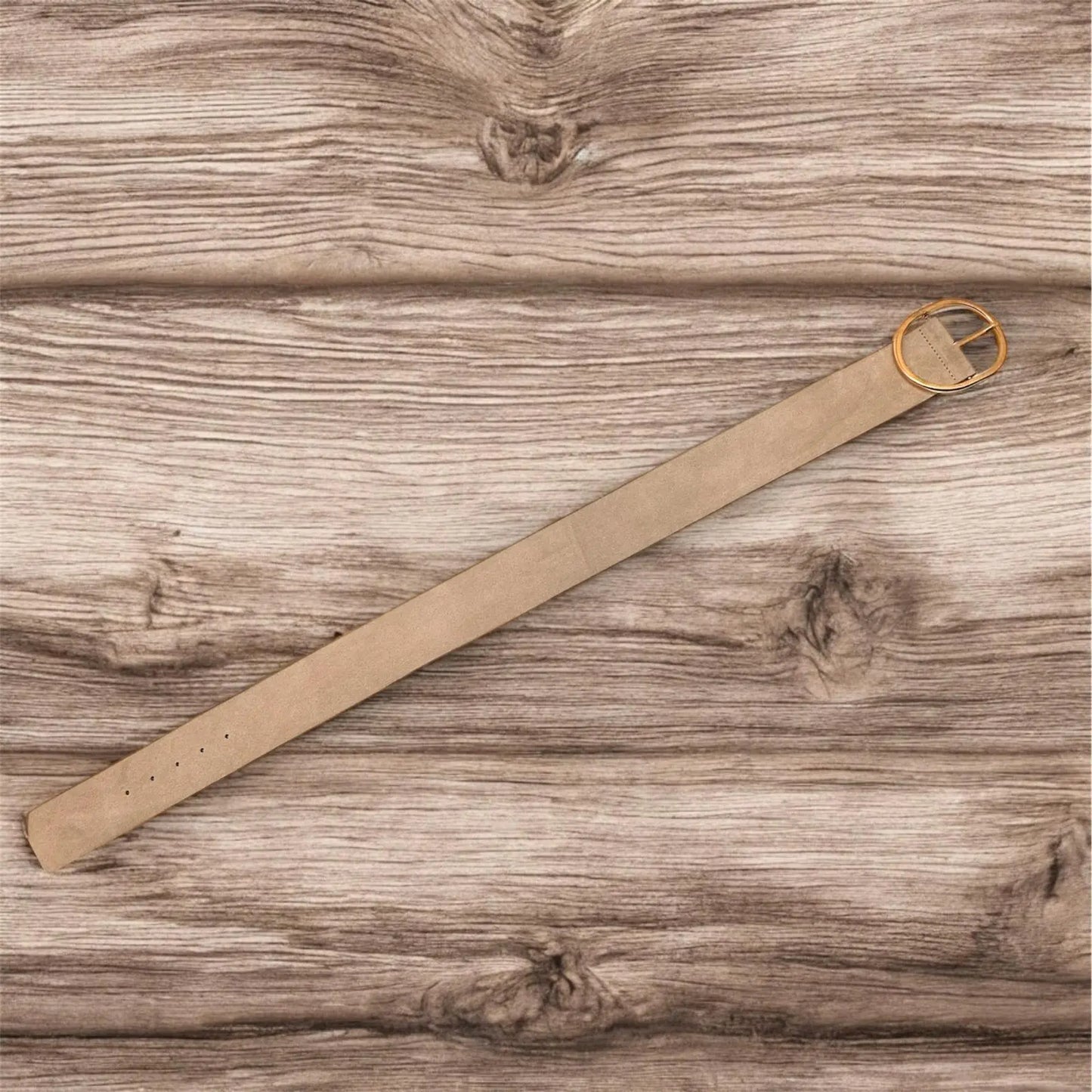 cintura in pelle beige firenze e fibbia oro