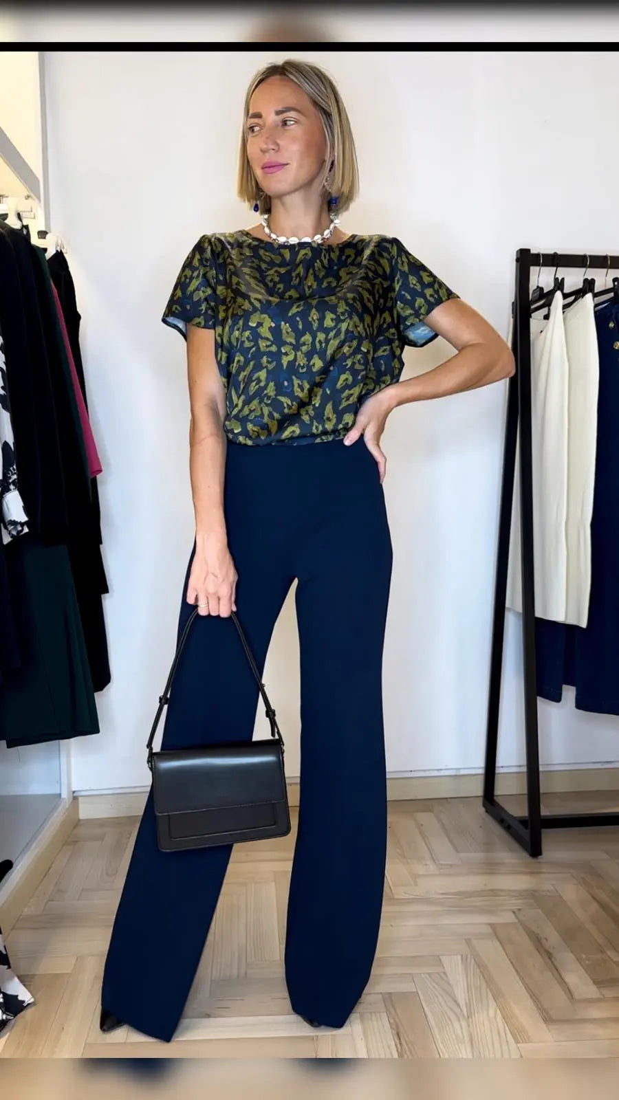 pantalone ampio, blu notte, elegante, comodo, firenze, vicino a me 