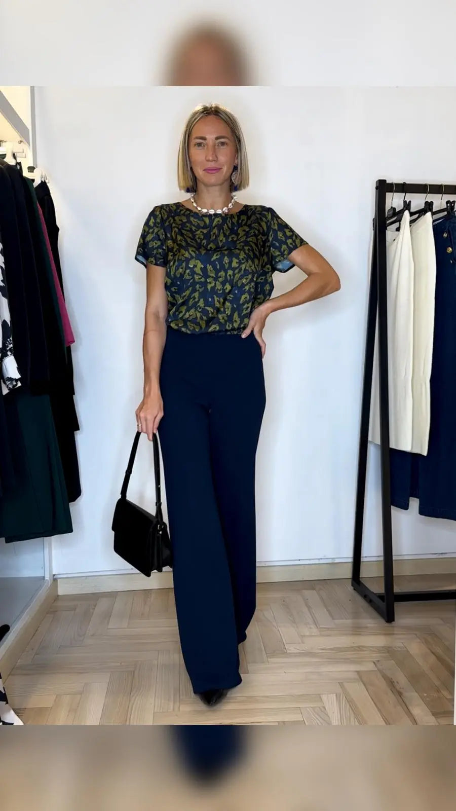 pantalone, largo, palazzo, firenze, blu scuro