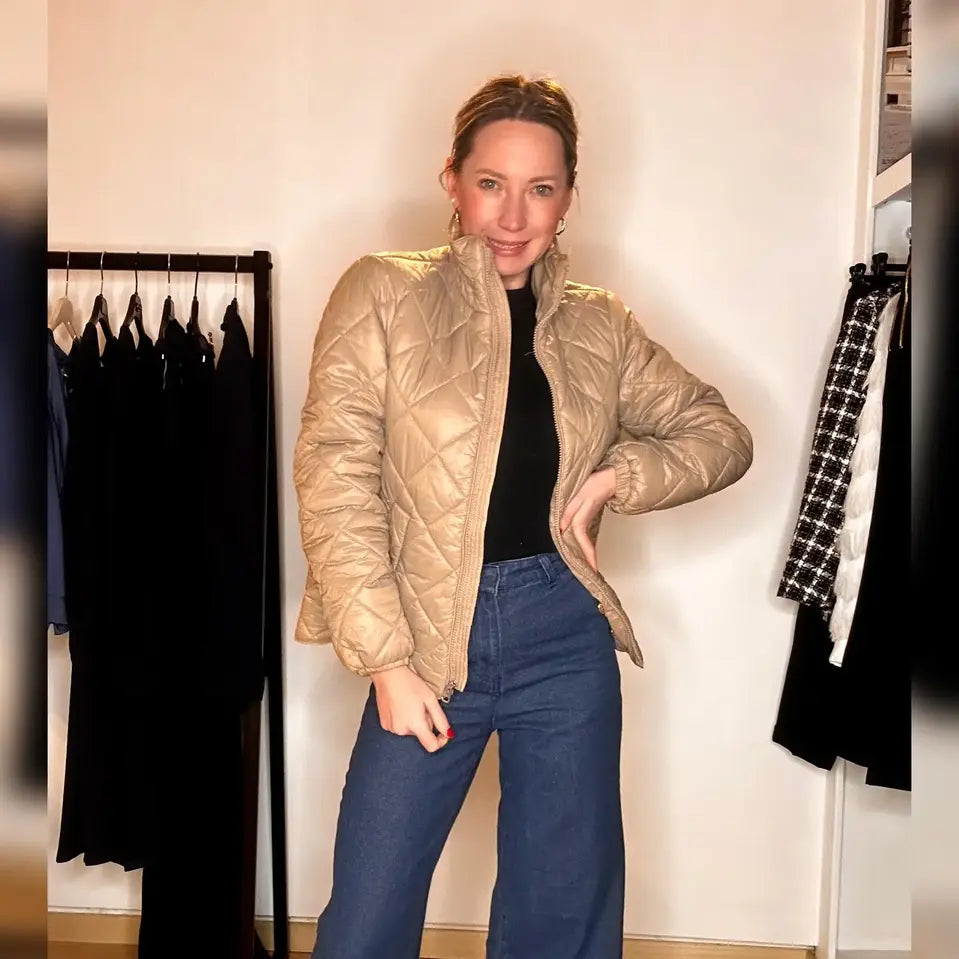 piumino leggero beige